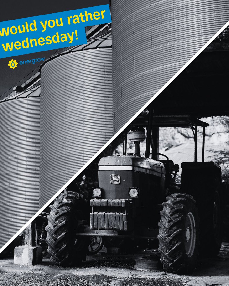 Would you rather...
A) Change the oil on every tractor you own
or
B) Clean out the feed bins in July

Drop your answer - and your reasoning!
#FarmerPoll #Energrow #farmersfeedcities #wouldyourather