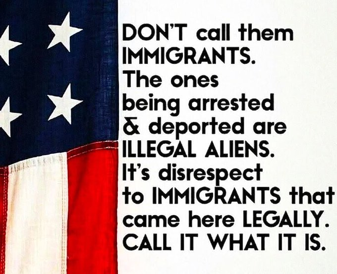 They are not immigrants,  they are ILLEGAL ALIENS.