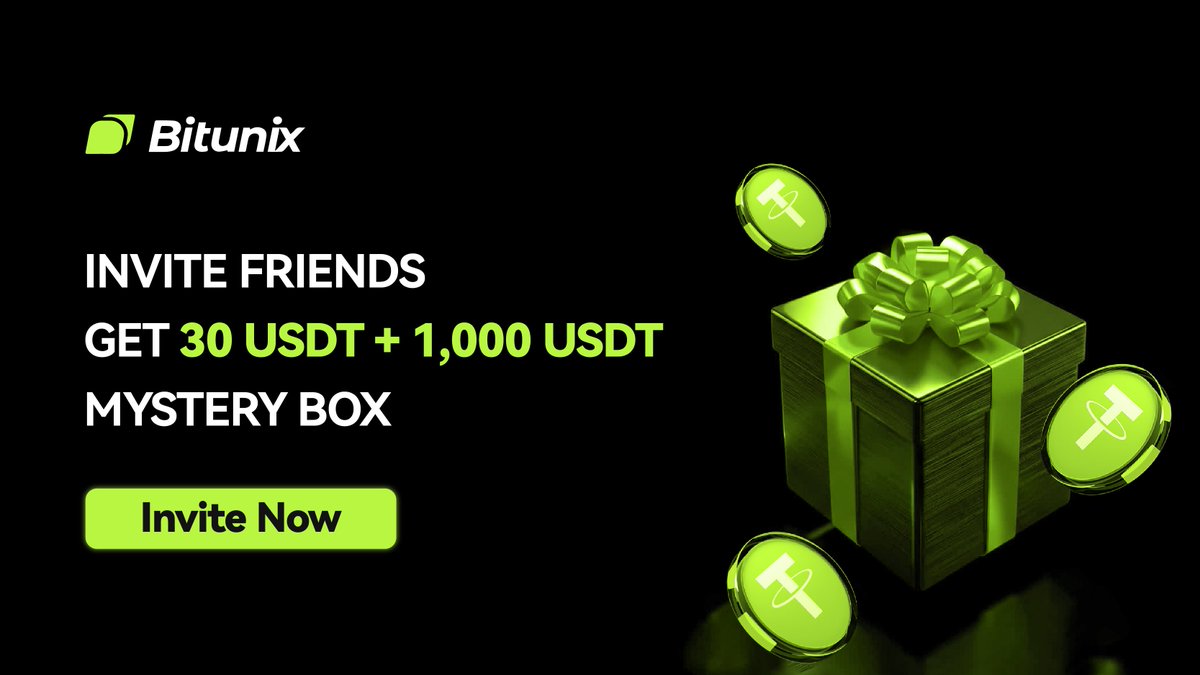 BitunixOfficial's tweet image. 💸 Invite & Earn on Bitunix
Bring your friends and win up to 1,000 $USDT in rewards
🎁 30 $USDT + mystery boxes up to 500 $USDT
💰 Friend deposits 100 $USDT and makes 1 trade → You get 20 $USDT
📈 Friend’s total trading volume reaches 10,000 $USDT → You get 10 $USDT
Your…