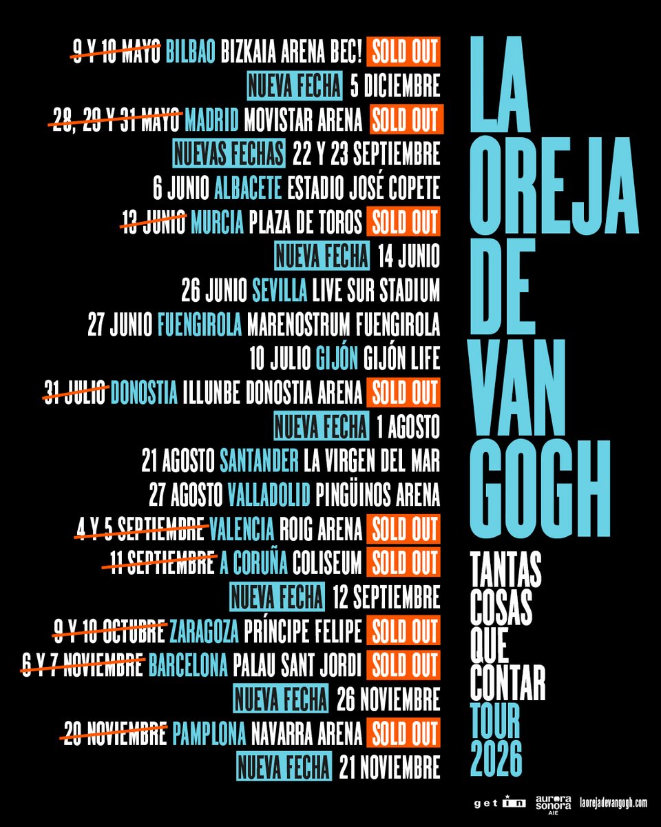 Empieza a haber más rojo que azul y blanco :) ¡Esto es una locura! Gracias de todo corazón❤️, van a ser noches inolvidables.
laorejadevangogh.com