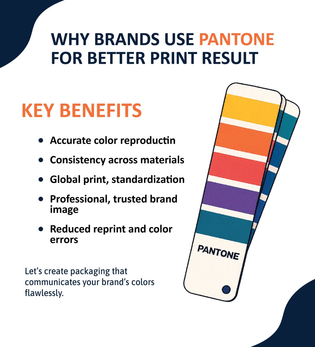 Mahdumon's tweet photo. The Pantone Matching System (PMS) ensures every print looks exactly as intended — no matter the material, finish, or location.

Want to elevate your packaging with precise, consistent color results?

#PackagingDesign #Pantone #PrintDesign #BrandIdentity  #DesignForBrands https://t.co/2qAR7e3xQQ