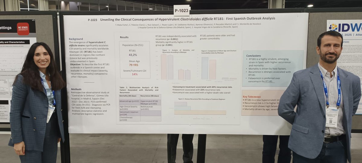 javimembrillo's tweet photo. Presentando nuestra comunicación sobre #Cdifficile 0181 liderada por @Tmatfor y nuevos datos de #RELATIVITY en #IDWeek2025 https://t.co/kJJXXNNR3w