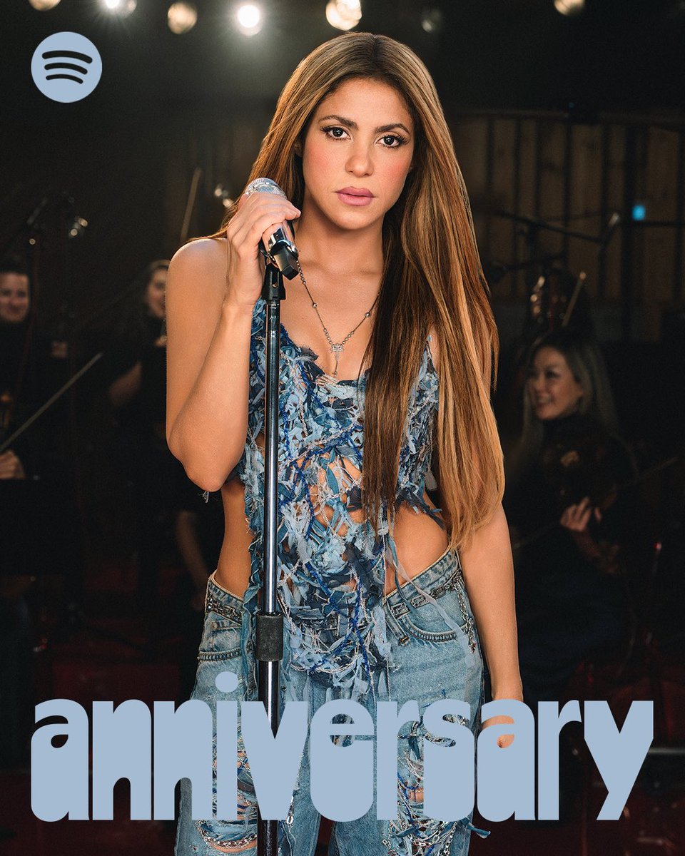 shakira's tweet image. This edition of @Spotify Anniversary is dedicated to all my fans around the world. Thank you for celebrating with me these two albums that changed everything for so many of us. Gracias por caminar conmigo durante estos 30 años de Pies Descalzos, y 20 de Fijación Oral! Espero que…
