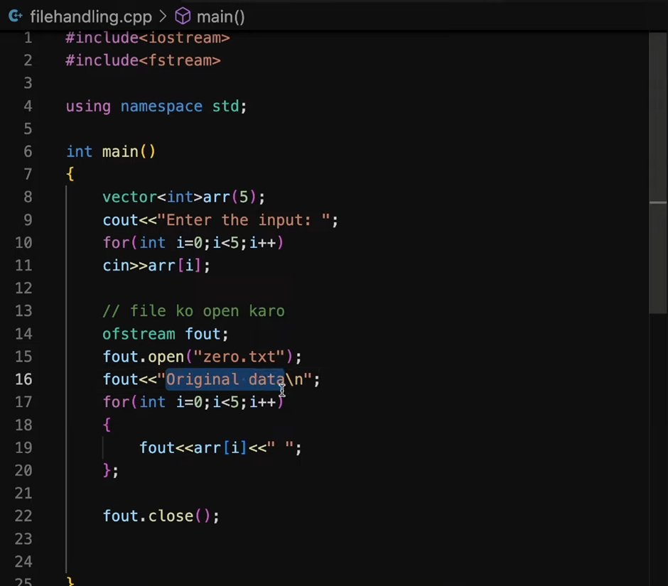 Night_fang_'s tweet image. Day 77 of #DSA & #CPP journey with @rohit_negi9 :
🚀Today's topics:
🔹Completed lecture 76
🔹File Handling in C++
🔹Storing Data in Secondary Memory
🔹Input & Output Streams
🔹ifstream, ofstream, fstream
🔹Complete Code Implementation
#180DaysOfCode #DSA #CPP