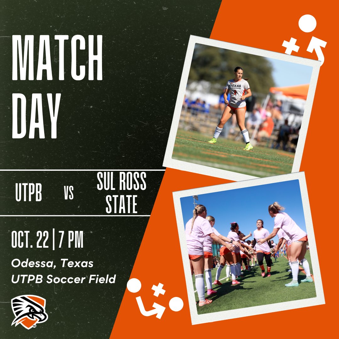 utpbfalcons's tweet photo. Starting the final two weeks of the season on our home field tonight!

🆚: Sul Ross State
🗓️: Oct. 22 | 7 PM
📍: Odessa, Texas (UTPB Soccer Field)
📺: https://t.co/USbZIp3SkT
✍️: https://t.co/9YKC5IrQn3 https://t.co/KHgkAU5ltV