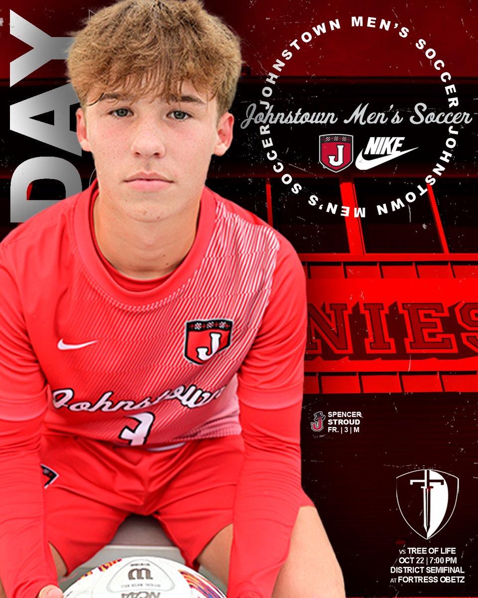 GAME DAY! The mission continues as we play for our colors, our school, and our community in a District Semifinal at Fortress Obetz! 💪

⚽️ District Semifinal
🆚 2-Seed Tree of Life
📍 Fortress Obetz
⏰ 7:00 PM
🎟️ ohsaa.org/tickets (Div-IV)

#Together | #GoJohnnies 🎩