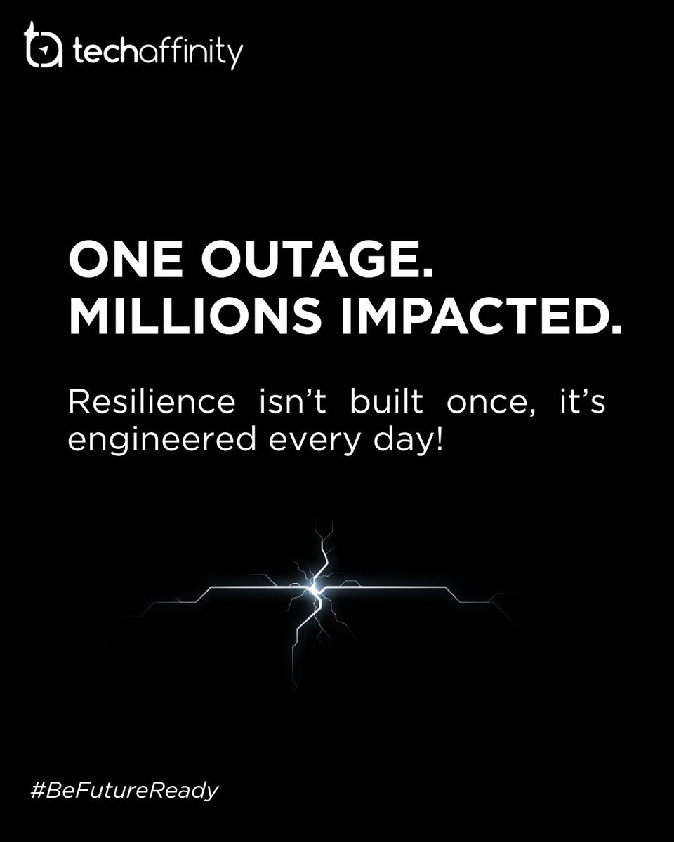 techaffinity's tweet image. One outage. Millions impacted, mostly across the United States. A reminder that resilience is a design choice.

When a global cloud provider like AWS experiences downtime, it sends ripples through the digital world, from entertainment and finance to everyday applications.

It’s a…