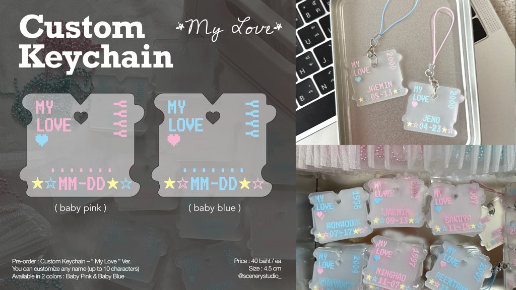 scenerystudio_'s tweet image. pls rt ; สอบถามค่ะ👏🏻

มีใครยังสนใจพวงกุญแจ custom เวอร์นี้กันอยู่มั้ยคะ ถ้าสนใจกันเยอะเรามาเปิดพรีให้อีก ใครรอฝากกด เฟบ/รี ไว้ให้หน่อยนะคะ

☆ falling in love : 40฿
☆ my love : 40฿ 
* สั่งทำได้ทุกชื่อไม่เกิน 10 ตัวอักษร *

ถ้าอยากให้แท็กเรียกกรอกฟอร์มในมช.ได้เลย👇🏻