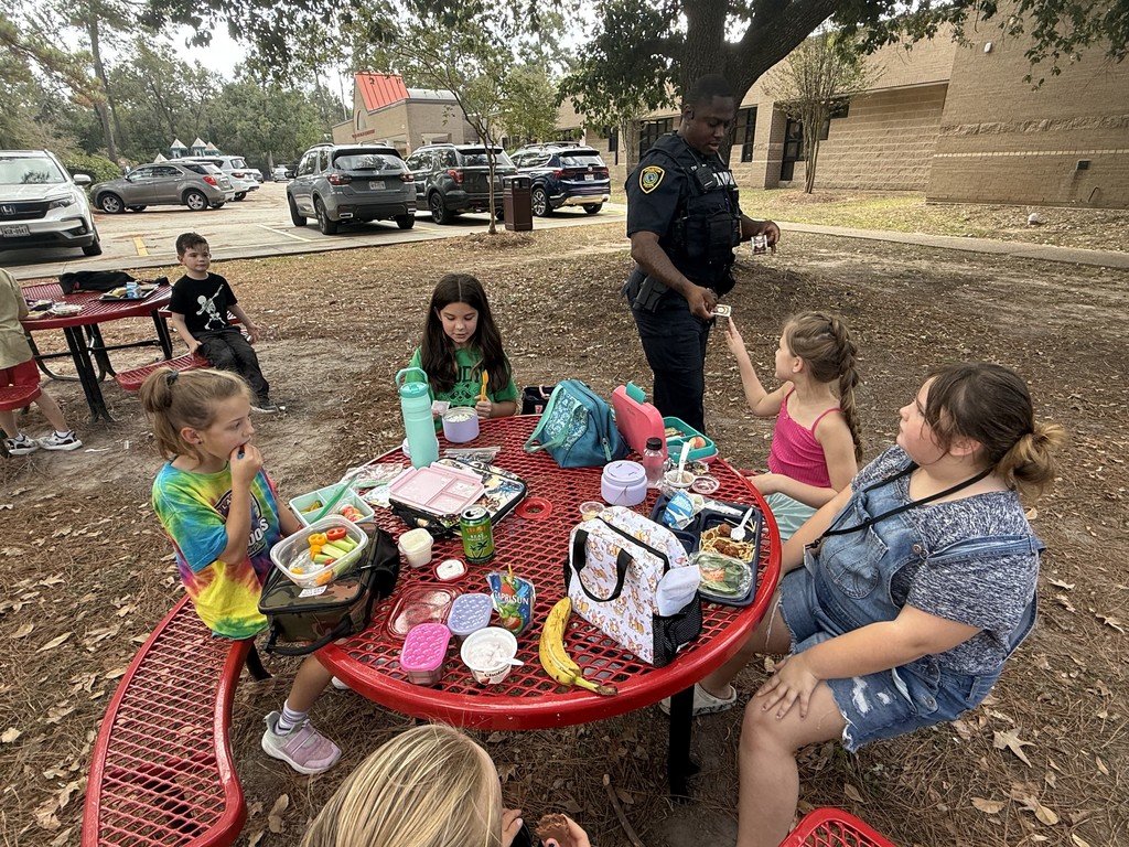 Woody the Raccoon says… “Showing up rocks!” 🦝💛 These students had perfect attendance for the first 9 weeks and earned a fun outdoor lunch with our amazing AP to celebrate! Keep shining, superstars! ☀️