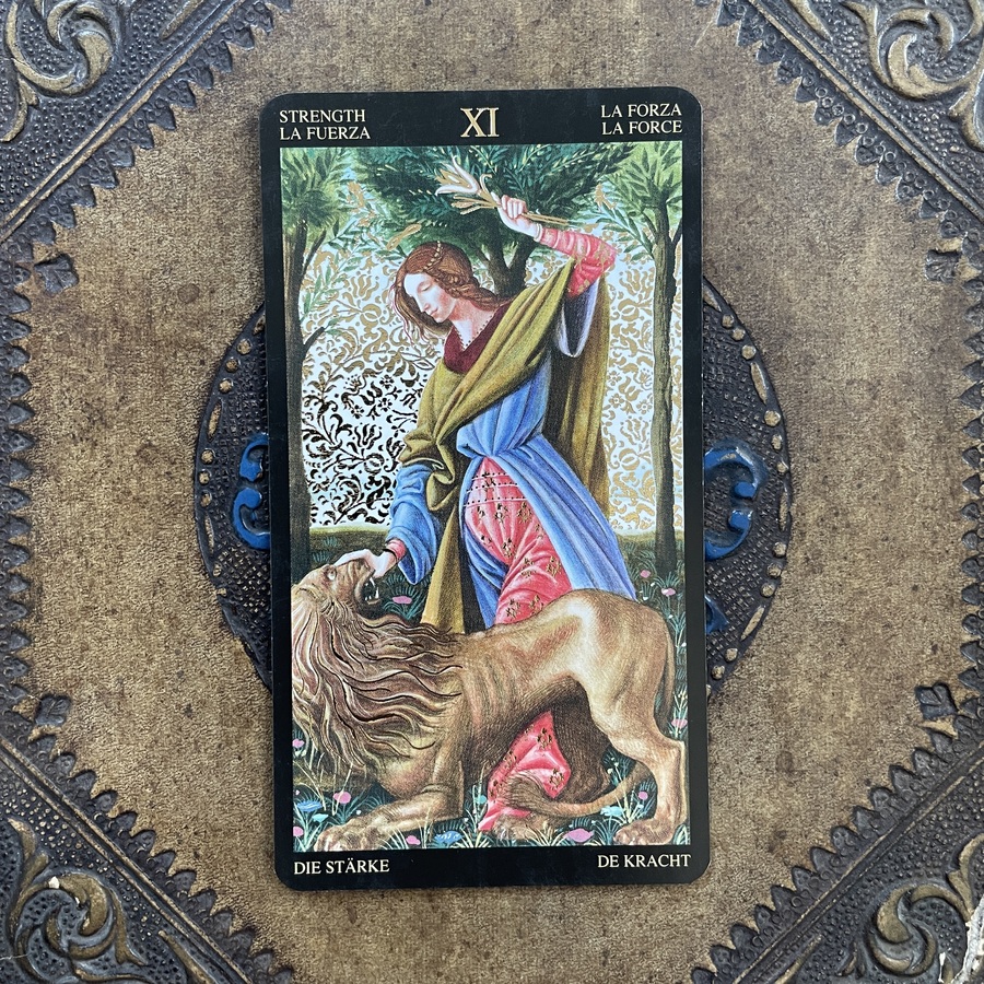 La Fuerza del tarot revela el poder del carácter que nos hace invencibles.