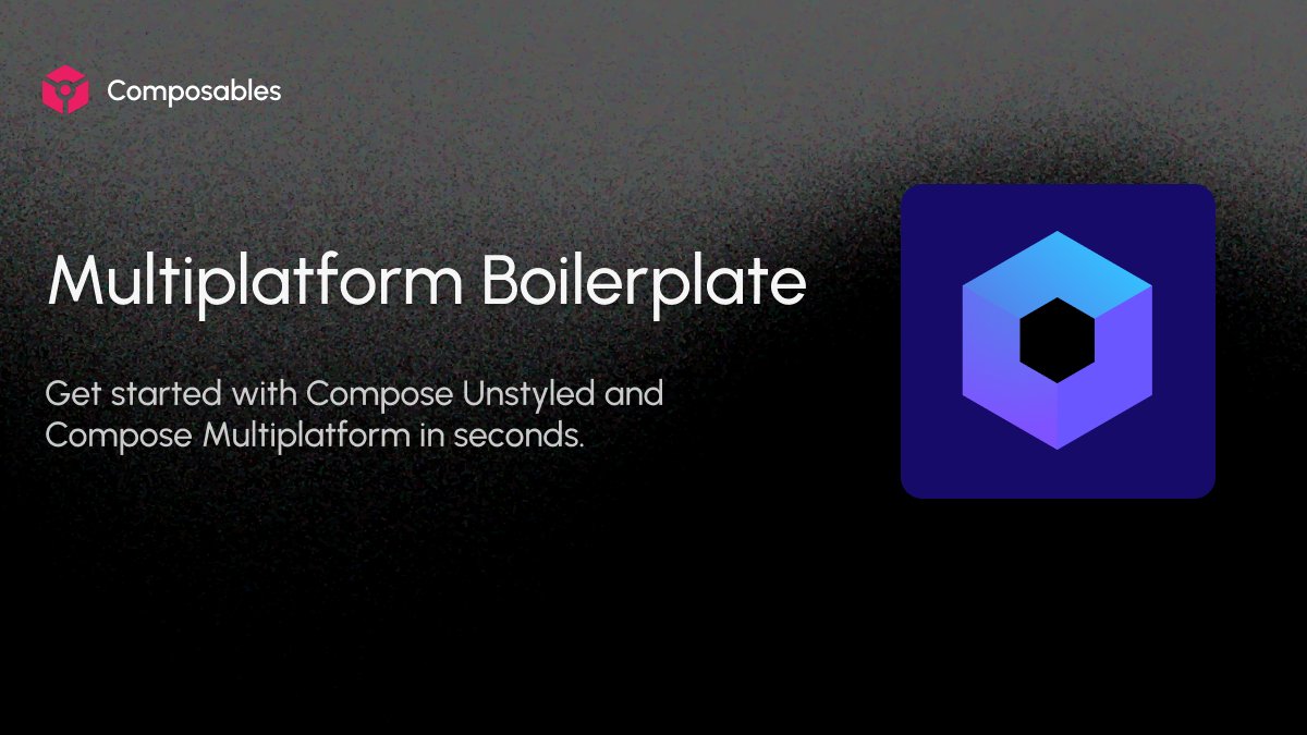 alexstyl's tweet image. ✨ Introducing the official Compose Unstyled boilerplates
2 free open-source template projects to get started building with Compose Unstyled in seconds.
Both boilerplates are minimal, and are a great starting point for your projects.
Include:
- ✅ Fully custom theme based on…