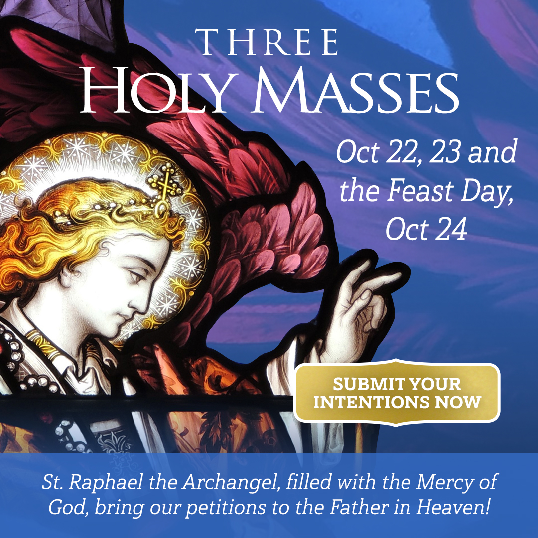 CatholicActions's tweet photo. Day One β St. Raphael the Archangel, Oct. 22-24, 3 Holy Masses and Prayers Invoking His Intercession.
Submit Intentions: https://t.co/ttmFI8LmNo
Please join me in a special three-day devotion to #StRaphael the #Archangel, beginning today.
Day 1 Prayers: https://t.co/YdtA2kSL7N https://t.co/3PBVncIvSN