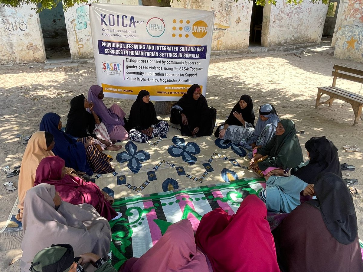 IfrahFoundation's tweet image. In #Dharkenley district, with support from @KOICAKenya through @UNFPA_SOMALIA , community leaders held a dialogue session on the aims of the #SASATogether #SupportPhase, sharing ideas on how power with others can help end violence &amp;amp; promote positive social norms.
#EndVAWG