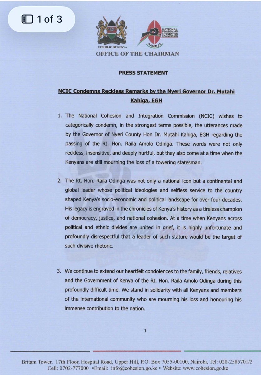 NCIC Kenya tweet media