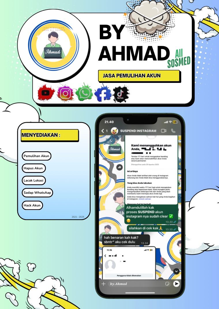 akun_jasa065's tweet image. JASA PEMULIHAN AKUN ALL SOSMED
TERJAMIN DAN TERPECAYA 💯
•JASA SADAP WA
•JASA HAPUS AKUN
•JASA LACAK LOKASI
•JASA HACK AKUN
•JASA PEMULIHAN AKUN
EMAIL,GMAIL,INSTAGRAM,TWITER, FB,TIKTOK , LINE DLL
FAST RESPON WA‼️
wa.me/6283867727879
#zonauang