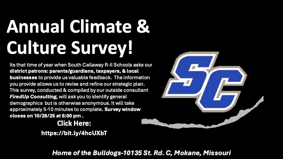 SC Annual Climate &amp; Culture Survey!

bit.ly/4hcUXbT
