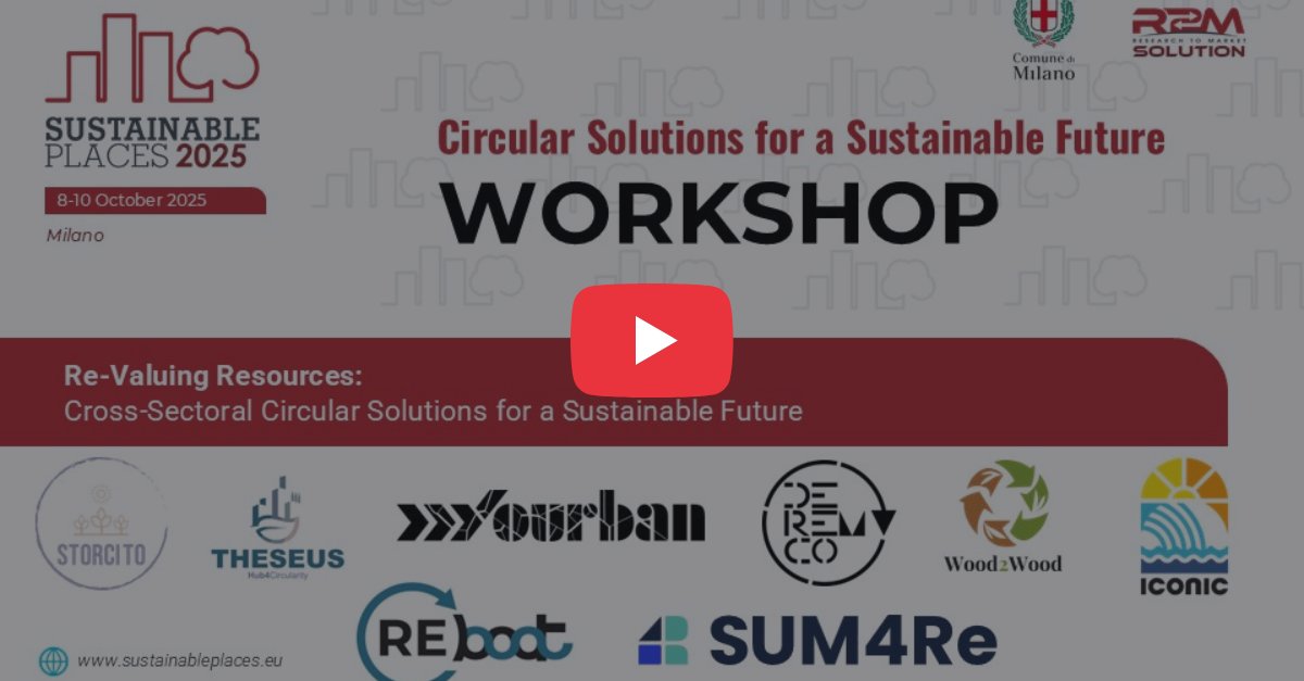 🌍 Workshop replay is here ! At #SustainablePlaces2025, innovative EU projects showcased circular economy solutions powering Europe’s path to decarbonisation.
📺 Watch : lnkd.in/dJRuWChK
👉 Details : lnkd.in/eZRRaQKf

#CircularEconomy #GreenTransition #SUM4Re