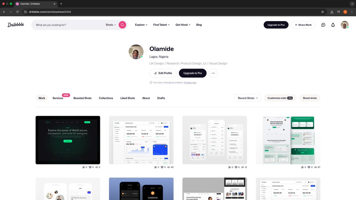 olatheuiuxguy's tweet image. My #Dribble Portfolio 

#fyp #fypviraltwitter #uiux #productdesign #portfoliodesign