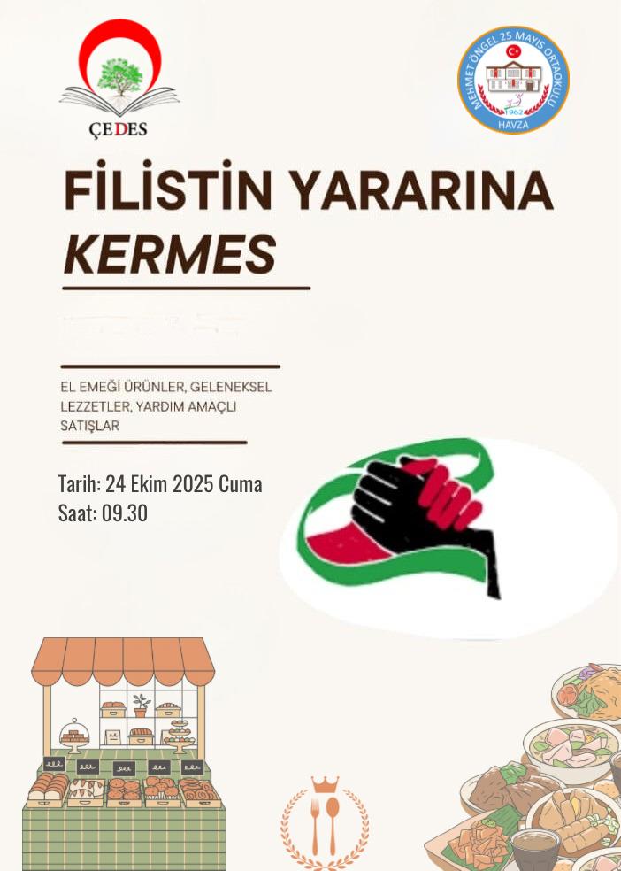 İlçemiz genelinde Gazze’de yaşanan insanlık dramına dikkat çekmek ve kardeşlerimize destek olmak amacıyla okullarımız tarafından Gazze’ye Destek Kermesleri düzenleniyor.
Emeği geçen herkese teşekkür ediyor, duyarlı halkımızı bu anlamlı etkinliğe destek olmaya davet ediyoruz. 💚🇵🇸