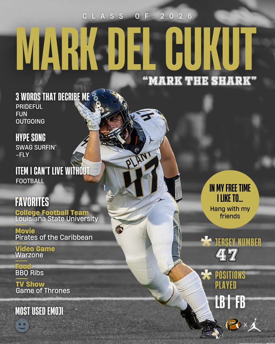 SENIOR SPOTLIGHT
🎓 Mark Del Cukut
📱 <a href="/Mark_V_DelCukut/">Mark Del Cukut</a> 
🎞️ hudl.com/profile/197661…