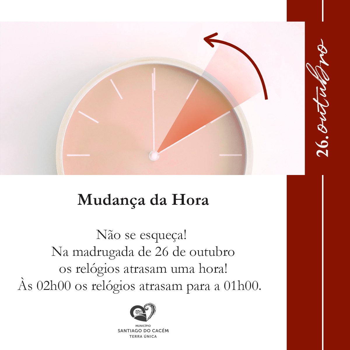 cmsantiagocacem's tweet image. #mudancahora #horarioinverno #cmsc #terraunica