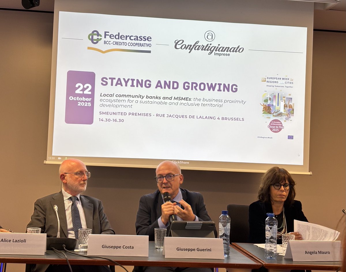 ⁦Coops are key actor for sustainable territorial cohesion AND competitiveness! says President ⁦⁦<a href="/CoopsEurope/">Cooperatives Europe</a>⁩ ⁦⁦<a href="/GiuseppeGuerin1/">Giuseppe Guerini</a>⁩