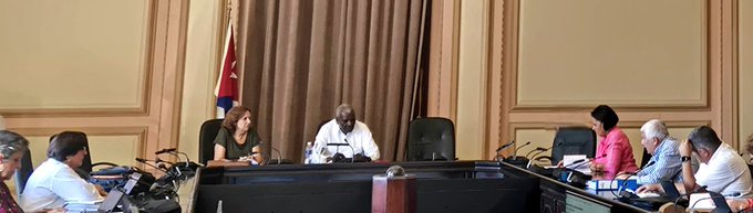 MariaSoto020581's tweet image. Esteban Lazo, presidente de @AsambleaCuba encuentro de trabajo con directivos de las comisiones permanentes de la Asamblea Nacional del #PoderPopular