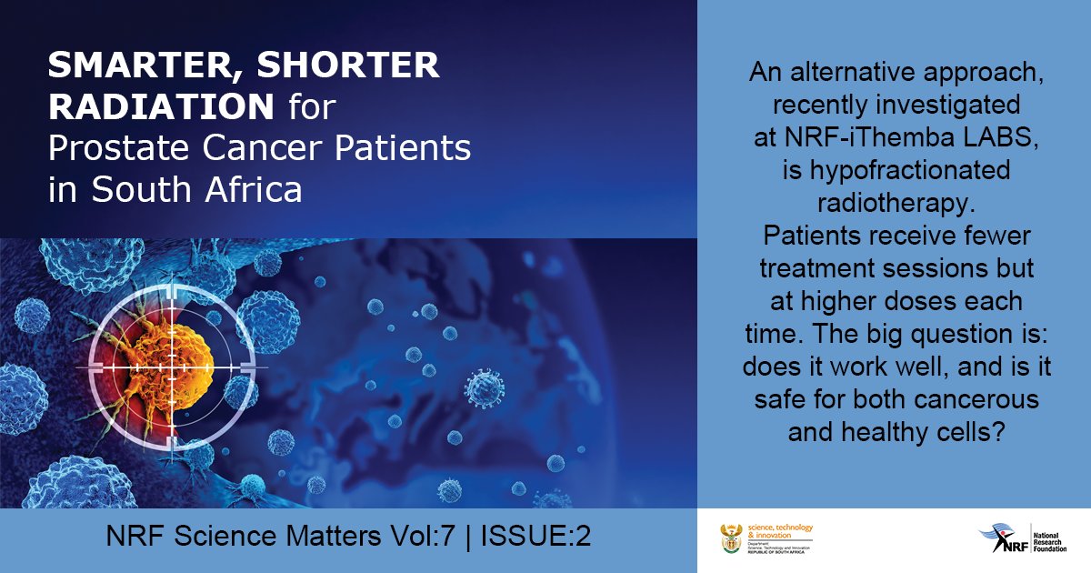 NRF_News's tweet image. #NRFScienceMatters | The standard approach to #ProstateCancer treatment, called conventional fractionation, can be effective. However, it is time-consuming, exhausting for patients, and places a heavy load on healthcare systems.

Read more: nrf.ac.za/science-matter…