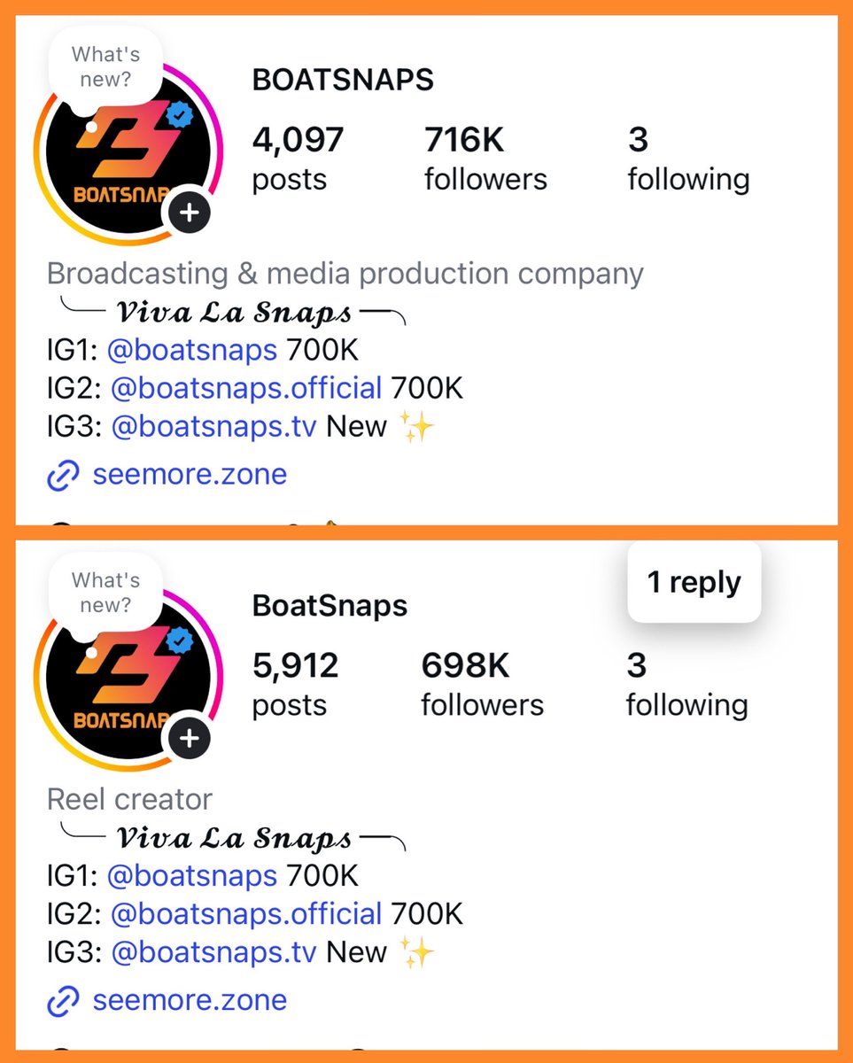 More than 1.4M followers on Instagram. Go follow both! #boatsnaps