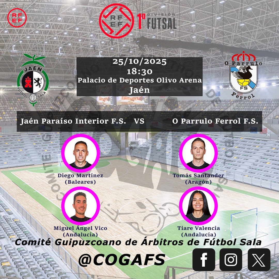 📄 Designaciones | 1ª División | Jª 7

#futsal #aretofutbola #futsalreferee #referee #arbitro #arbitra #ctafs #rfef #designaciones #quenotelocuenten #cogafs