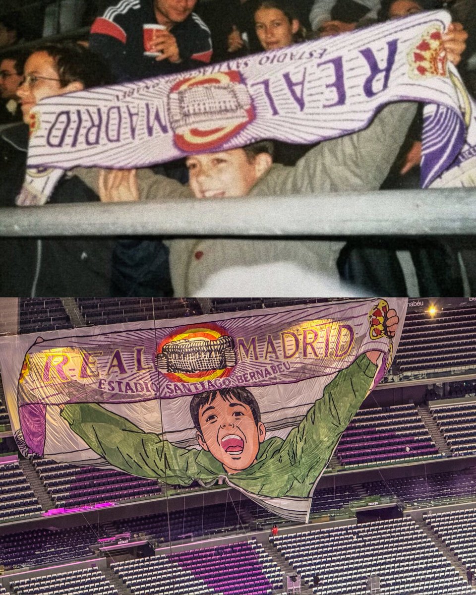 The Bernabéu will dedicate tonight’s TIFO to Lucas Vazquez. 🤍🇪🇸
