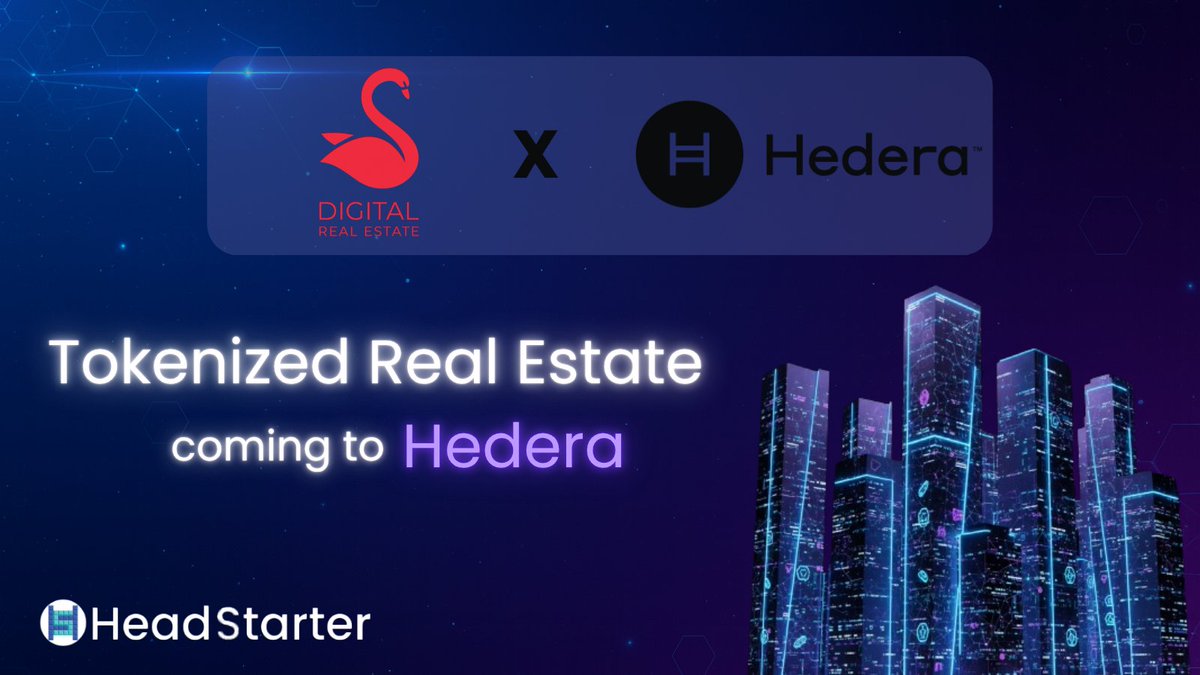 HeadStarterOrg's tweet photo. RedSwan  x Hedera 🌐

@RedSwanDigital  is bringing tokenized commercial real estate to Hedera - fractional shares (from ~$1K) on a regulated marketplace, opening institutional-grade property to more investors. 

They’ve built their Token Studio on @hedera and have already minted deals like the Altus Opportunity Fund.

Why it matters for Hedera: more RWA pipelines → new capital and users, enterprise-grade credibility, and deeper utility for HTS/HSCS.