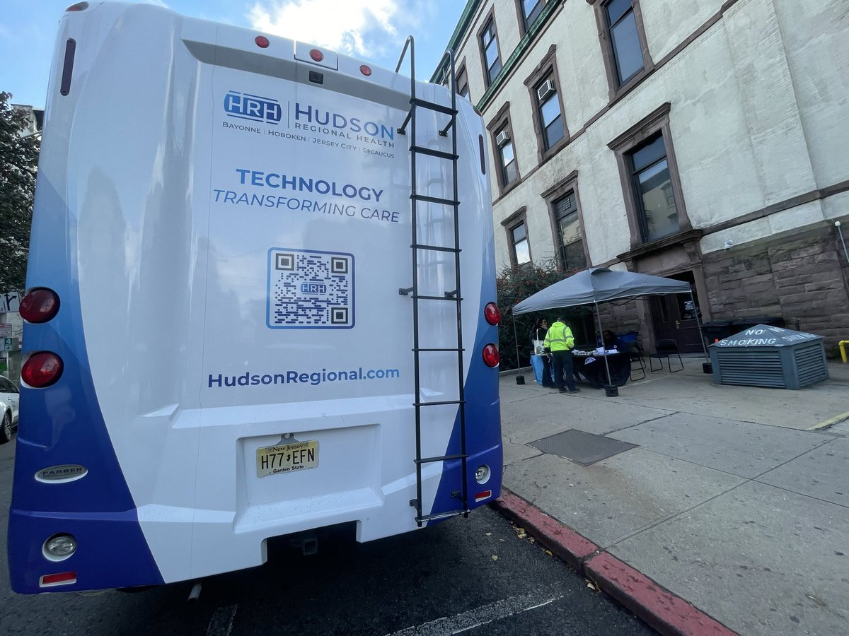 Mobile flu vaccine clinic with <a href="/HudsonRegional/">Hudson Regional Hospital</a> is in full swing outside <a href="/CityofHoboken/">City of Hoboken</a> City Hall. (First St. Side) Appointments are still available and walk-ins are accepted.