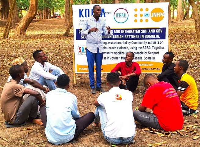 IfrahFoundation's tweet image. With support from @KOICAKenya through @UNFPA_SOMALIA, local GBV activists in Jowar held dialogue sessions on the #SASATogether #SupporPhase, discussing its aims &amp;amp; objectives, and sharing how skills, encouragement, &amp;amp; joining power with others help prevent violence.
#EndVAW