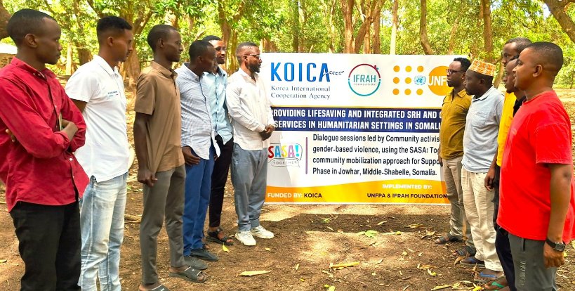 IfrahFoundation's tweet image. With support from @KOICAKenya through @UNFPA_SOMALIA, local GBV activists in Jowar held dialogue sessions on the #SASATogether #SupporPhase, discussing its aims &amp;amp; objectives, and sharing how skills, encouragement, &amp;amp; joining power with others help prevent violence.
#EndVAW