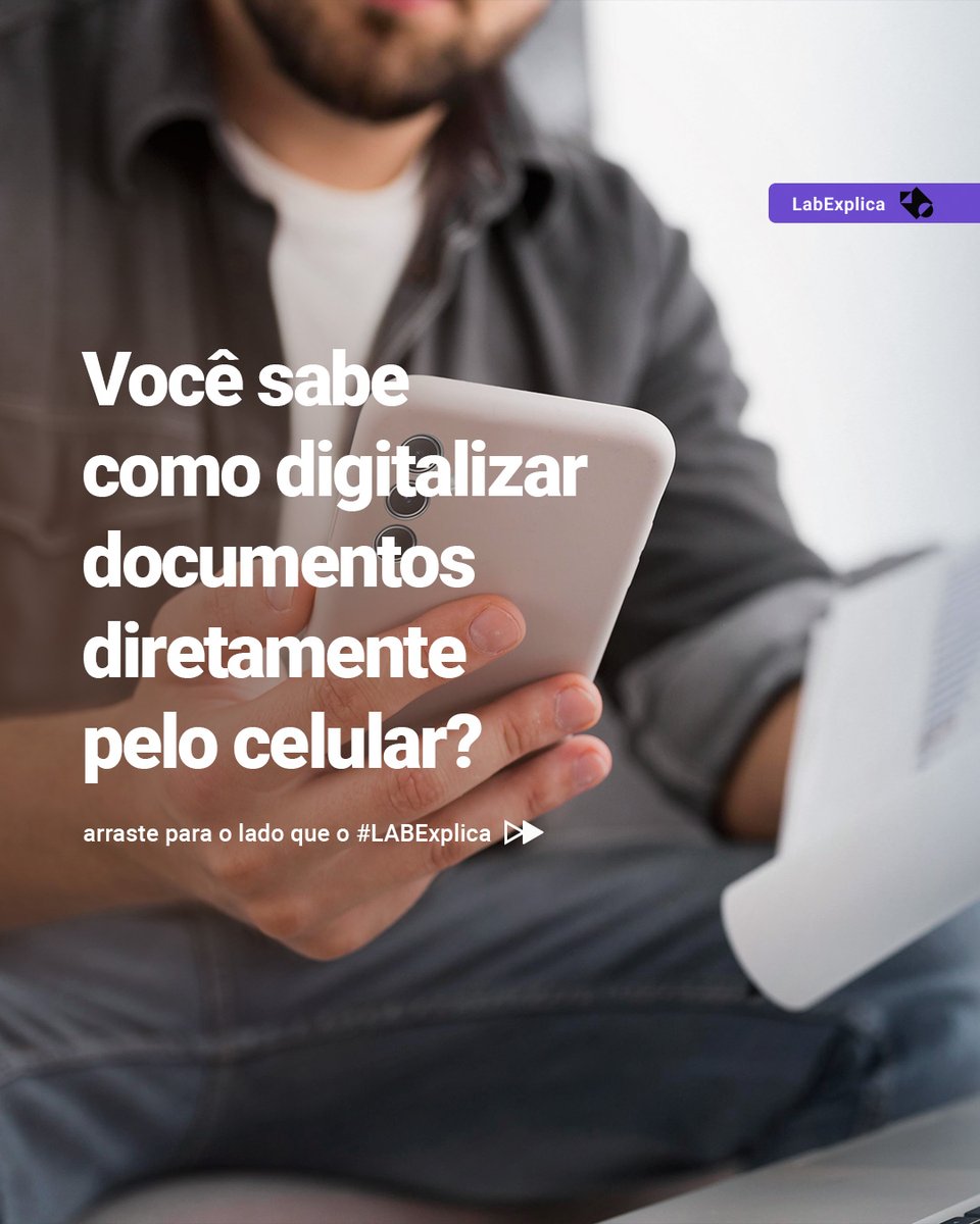LabHackerCD's tweet image. 📄 Sabia que dá pra digitalizar documentos direto pelo celular — sem baixar app? Rápido, prático e tudo na palma da mão! 🤳✨
#LABHacker #DicaDigital #Tecnologia
