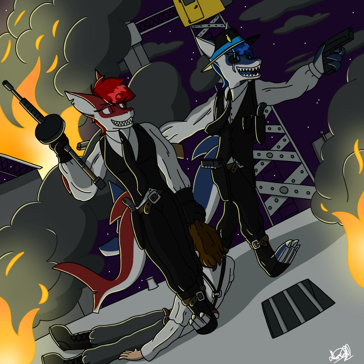 The Miller siblings fuc**ing the rival gang 🦈
#furry #furryart #furryshark #digitalart #art