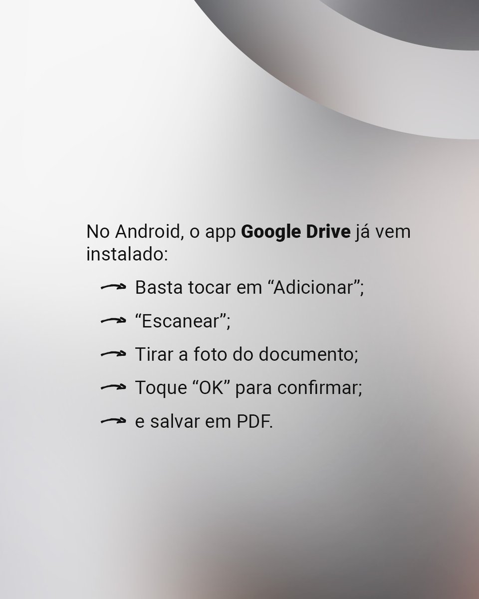 LabHackerCD's tweet image. 📄 Sabia que dá pra digitalizar documentos direto pelo celular — sem baixar app? Rápido, prático e tudo na palma da mão! 🤳✨
#LABHacker #DicaDigital #Tecnologia