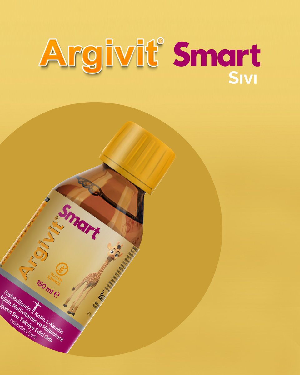 hekimilaccomtr's tweet image. Argivit Smart Sıvı; Fosfatidilserin, Kolin, L-Arginin, Multivitamin ve Multimineral İçeren Takviye Edici Gıda

🍏 Dengeli ve çeşitli beslenme sağlıklı yaşam için önemlidir.

İlaç değil, takviye edici gıdadır.
#ArgivitSmart #SmartSıvı #Argivitleöğreniyorum #Smart #Fosfatidilserin