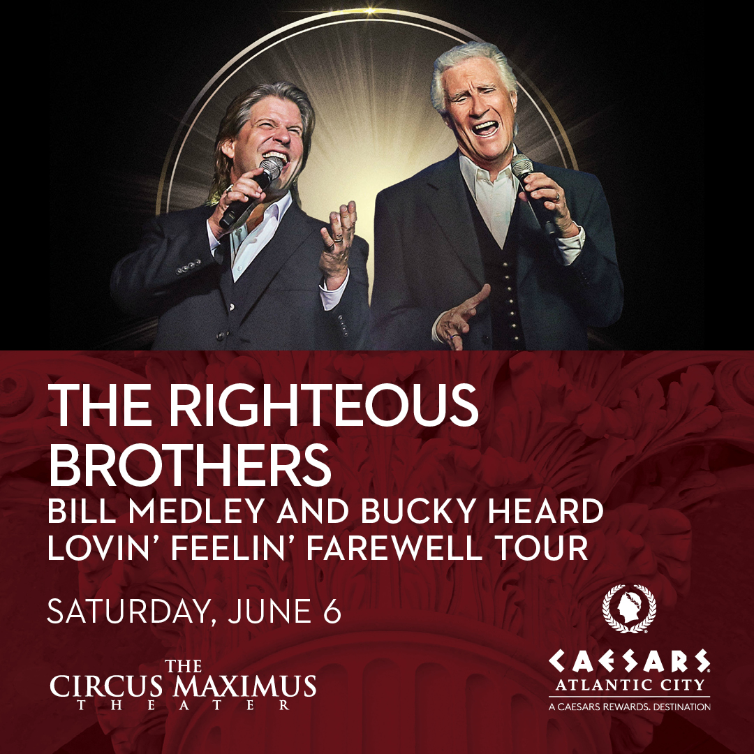 Join Rock and Roll Hall of Famer Bill Medley and his powerhouse partner Bucky Heard for a soul-stirring evening of timeless hits at the Circus Maximus Theater.

Presale happening now with code: RIGHTEOUS🎤 
On Sale | Friday, October 24 at 10 a.m. 

 bit.ly/4orMrrD