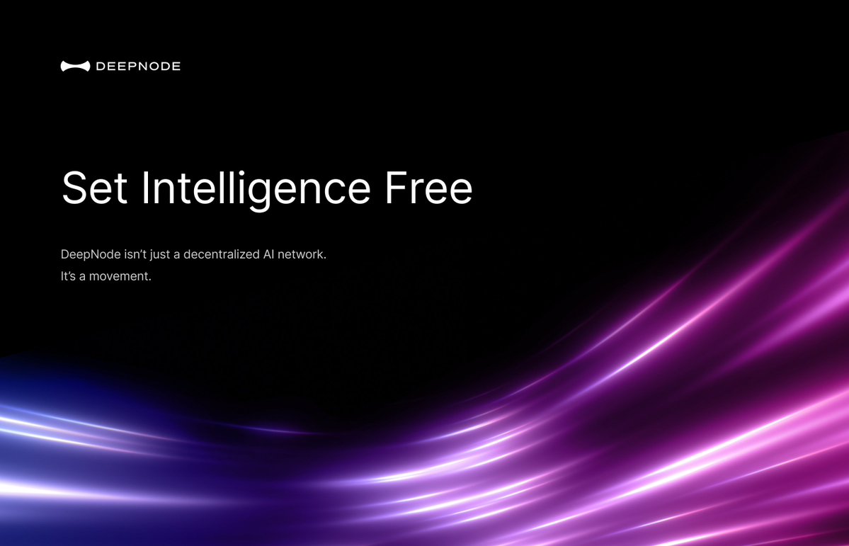 DeepNode_'s tweet image. AI once felt like discovery.
Limitless. Human. Alive.
Now it’s locked behind APIs and paywalls.
DeepNode brings back the magic.
Set intelligence free.