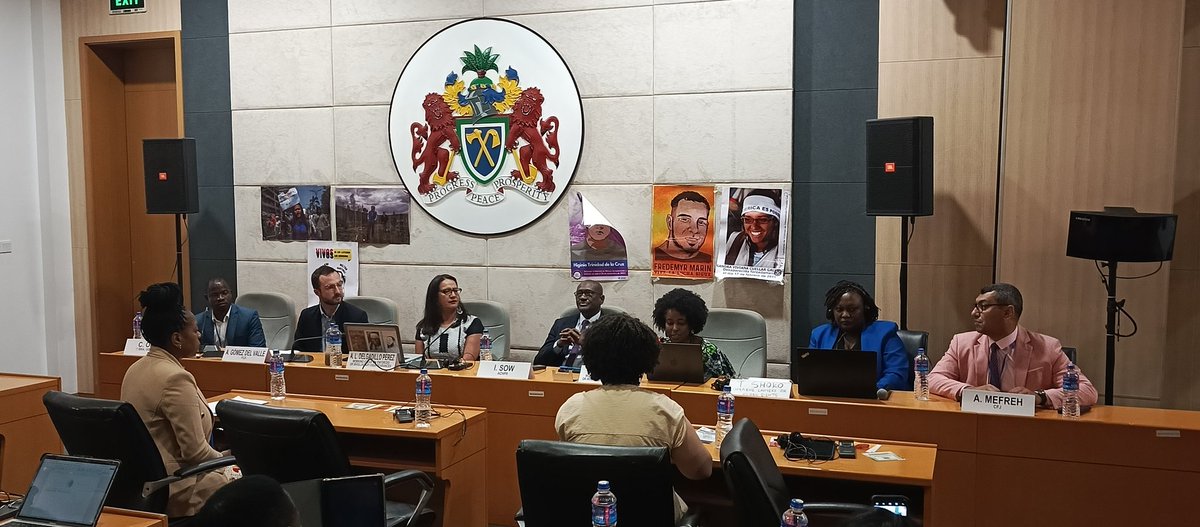 <a href="/ISHRglobal/">ISHR</a> participant sharing his experience on a panel with the new Chairperson of <a href="/achpr_cadhp/">African Commission on Human and Peoples' Rights</a>