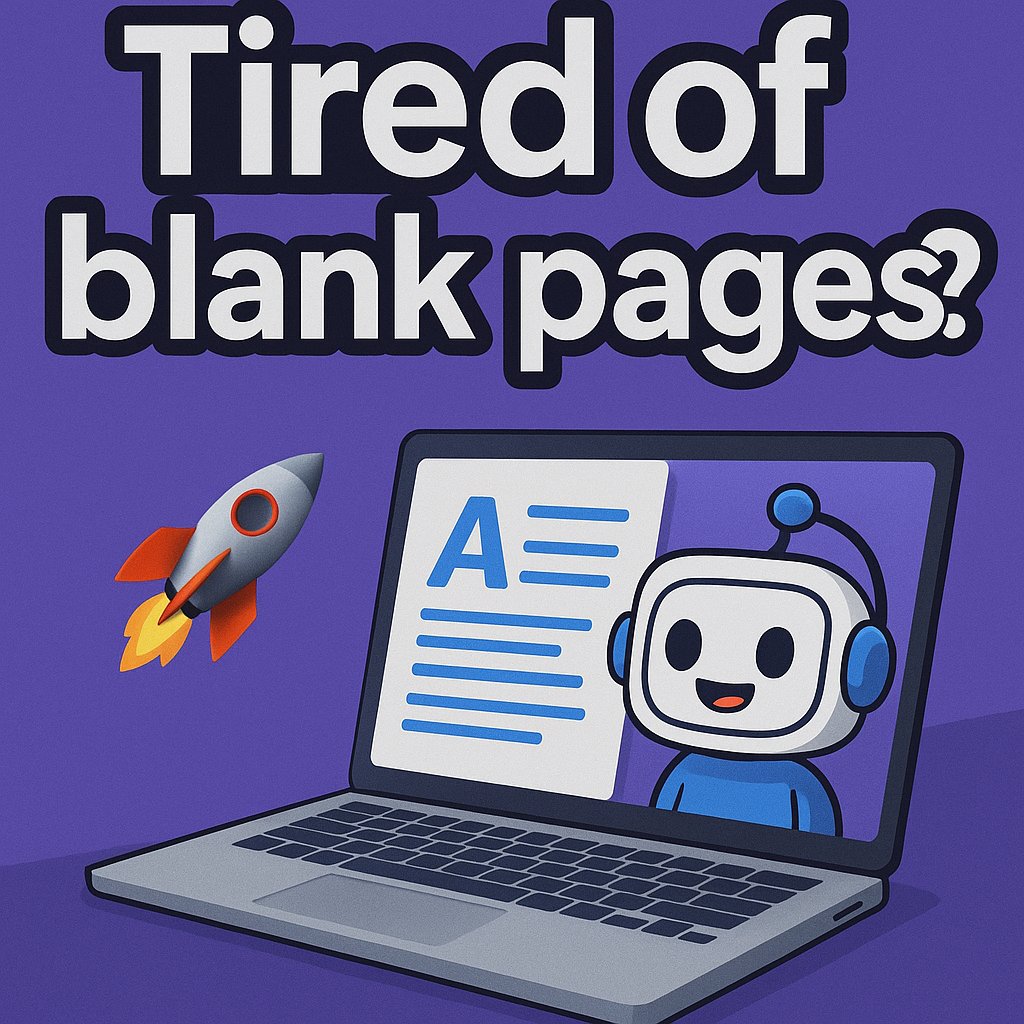 GetBloggyAI's tweet image. Tired of blank pages killing your blog game? 
🚀 Bloggy AI turns ideas into SEO-optimized masterpieces in minutes, tailored tone, auto-publishes to Medium, and grows your audience on autopilot! 
Level up your content: getbloggy.ai 
#BloggyAI #AIWriting #BlogAutomation