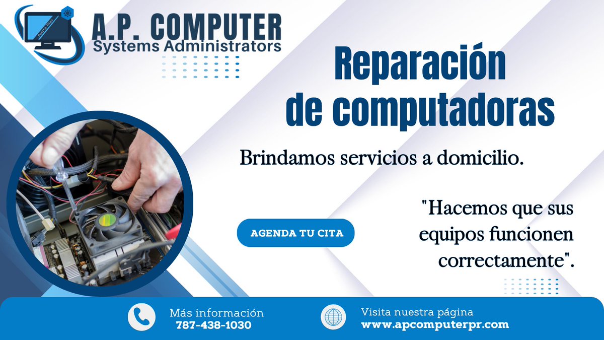 apcomputerprusa's tweet image. Para más información, llama al (787) 438-1030 / (787) 455-8631 (cita). Solo ofrecemos servicios con cita y únicamente en Puerto Rico; no tenemos representación en otros países.
#reparaciondecomputadoras #APComputer #APComputerPR #APComputerPRUSA #Dios #Diosesbueno #God #Godisgood