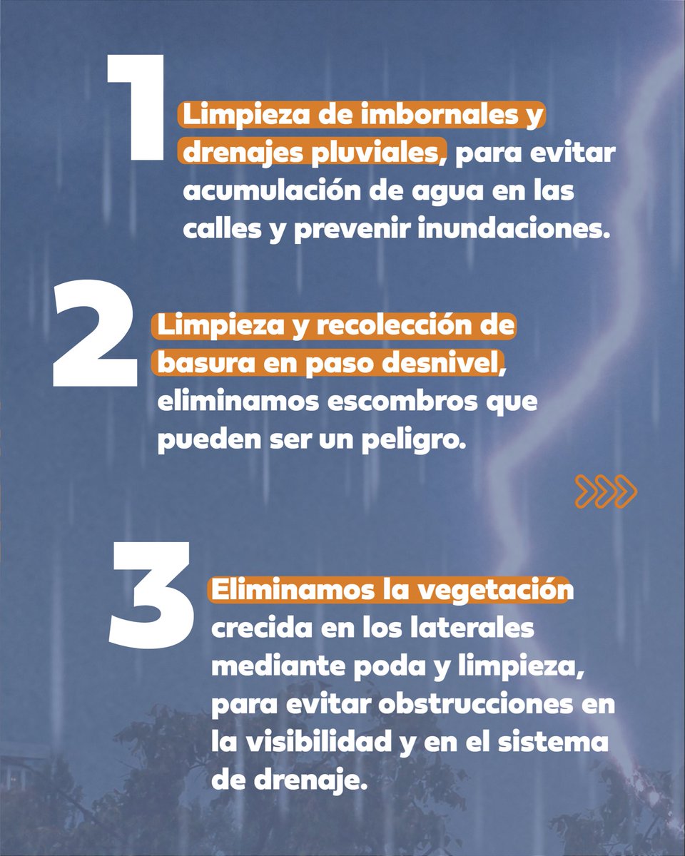 RDMOPC's tweet photo. ⛈️El Ministerio de Obras Públicas y Comunicaciones (MOPC), refuerza las labores de mantenimiento preventivo antes y durante la temporada ciclónica: limpieza de imbornales, revisión de puentes, monitoreo de carreteras y retiro de escombros para garantizar vías seguras y transitables. 

#MOPCRD #TemporadaCiclónica