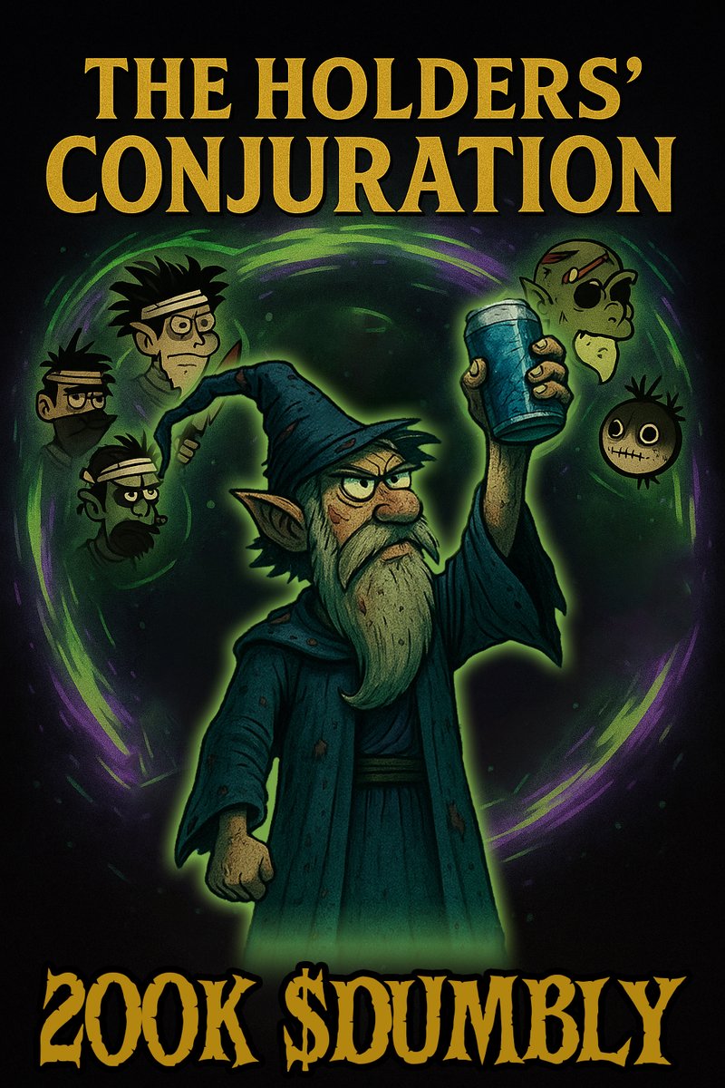 Dumbly_algo's tweet image. 🔮 THE HOLDERS’ CONJURATION
The Codex has broken, cursed NFTs are on the loose.
Tonight, the seal bearers gather to fight back.
💰 200,000 $DUMBLY to win
🕗 8 PM (Paris time)
🎟️ NFT/NFD holders only
Join the ritual: discord.gg/pXembjRbht
#Dumbly #Bluuurp #CodexWars