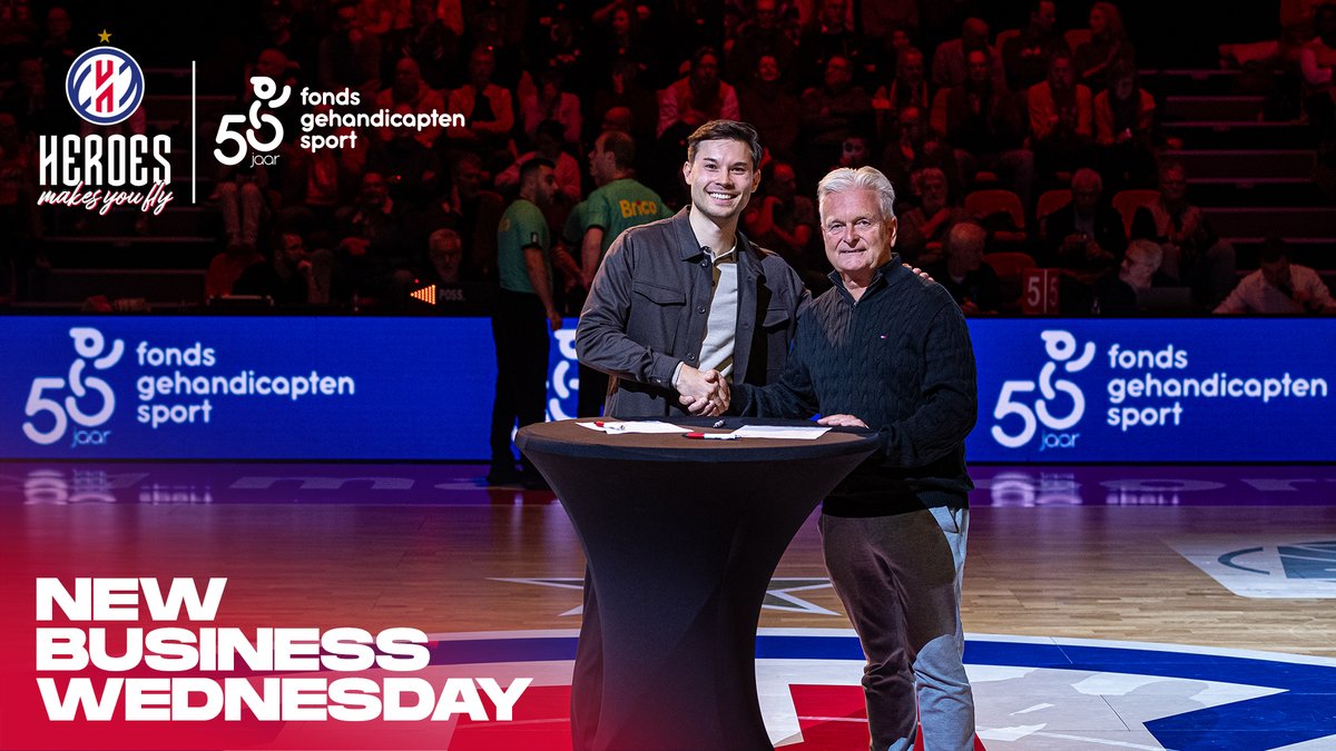 🏀🤝 | 𝐍𝐞𝐰 𝐁𝐮𝐬𝐢𝐧𝐞𝐬𝐬 𝐖𝐞𝐝𝐧𝐞𝐬𝐝𝐚𝐲! Heroes en Fonds Gehandicaptensport bundelen hun krachten.

Lees verder via → heroesdenbosch.com/nieuws/nbw-fon…

#heroesdenbosch #makesyoufly #makesbusinessfly #nbw #newbusinesswednesday
