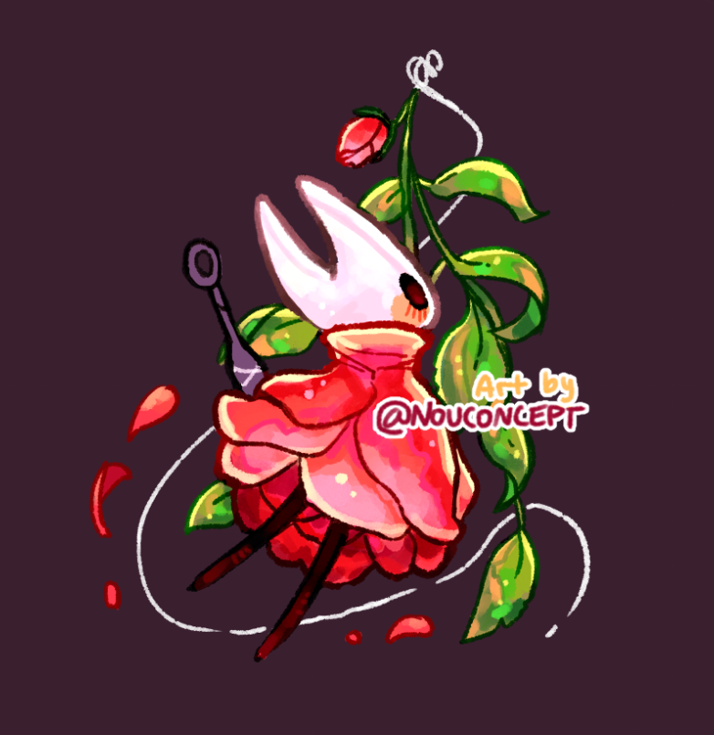 nouconcept's tweet photo. I was planning to do a flower study but ended up drawing hornet 🌹🌿 https://t.co/spYF6138dK