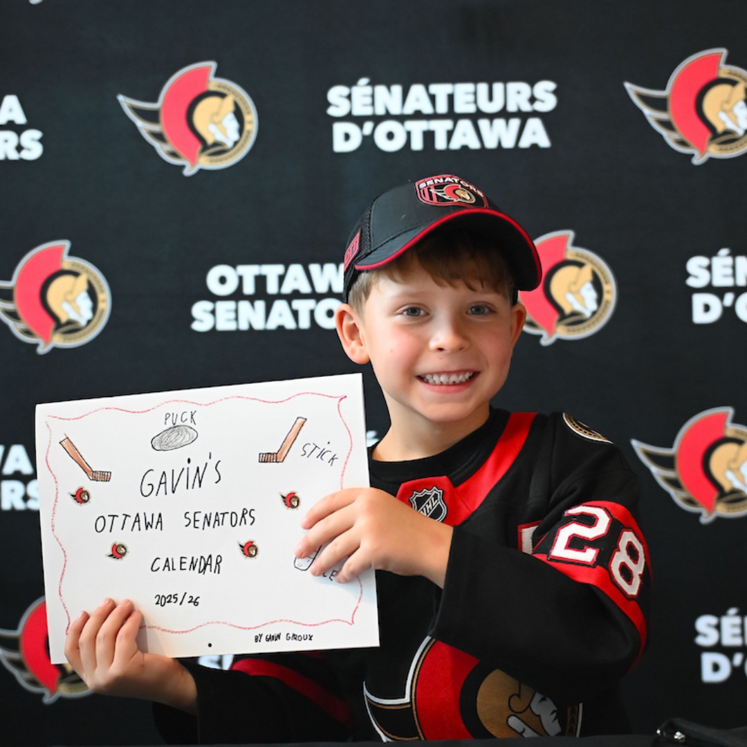 SenatorsFndn's tweet photo. 🚨LIVE NOW 🚨Gavin Giroux’s Senators season calendars are officially on sale!

Every $20 calendar helps support kids in our community. 

Limited quantities — don’t wait! #gosensgo
🎟️ https://t.co/p4r281KTxN https://t.co/4rbuiHgEBU