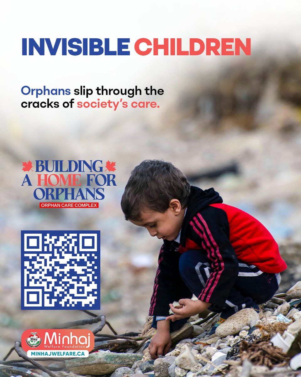 MinhajWelfareCA's tweet photo. 😔 Too many children grow up unseen, without love, safety, or education.

🏢 MWF is building Pakistan’s largest Orphan Care Complex to give them a home.

🗓️ Nov 1 | 🕕 6:00 PM
📍 Mississauga | 🎟️ $50

🔗 https://t.co/ZhhaDhRflA

#MWF #MWFCanada #OrphanCareComplex #Pakistan https://t.co/MlSbpltCRk